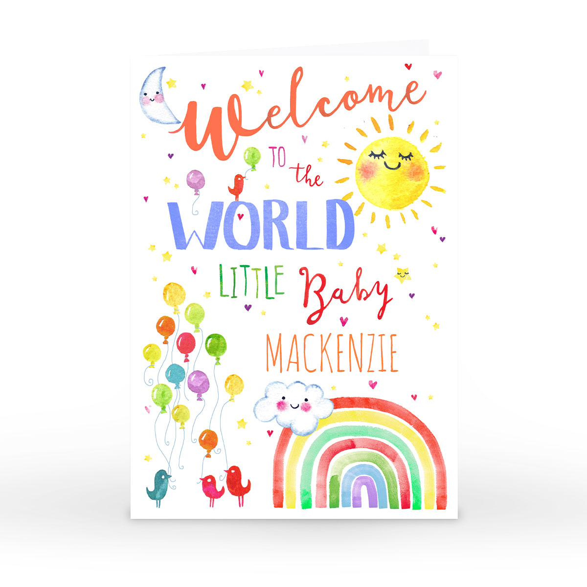 Personalised Nik Golesworthy Card - Welcome To The World 