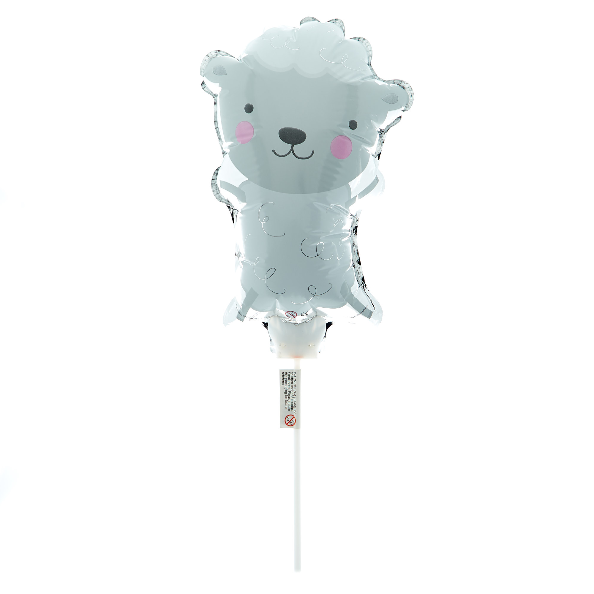 Easter Lamb Balloon On A Stick (Deflated)