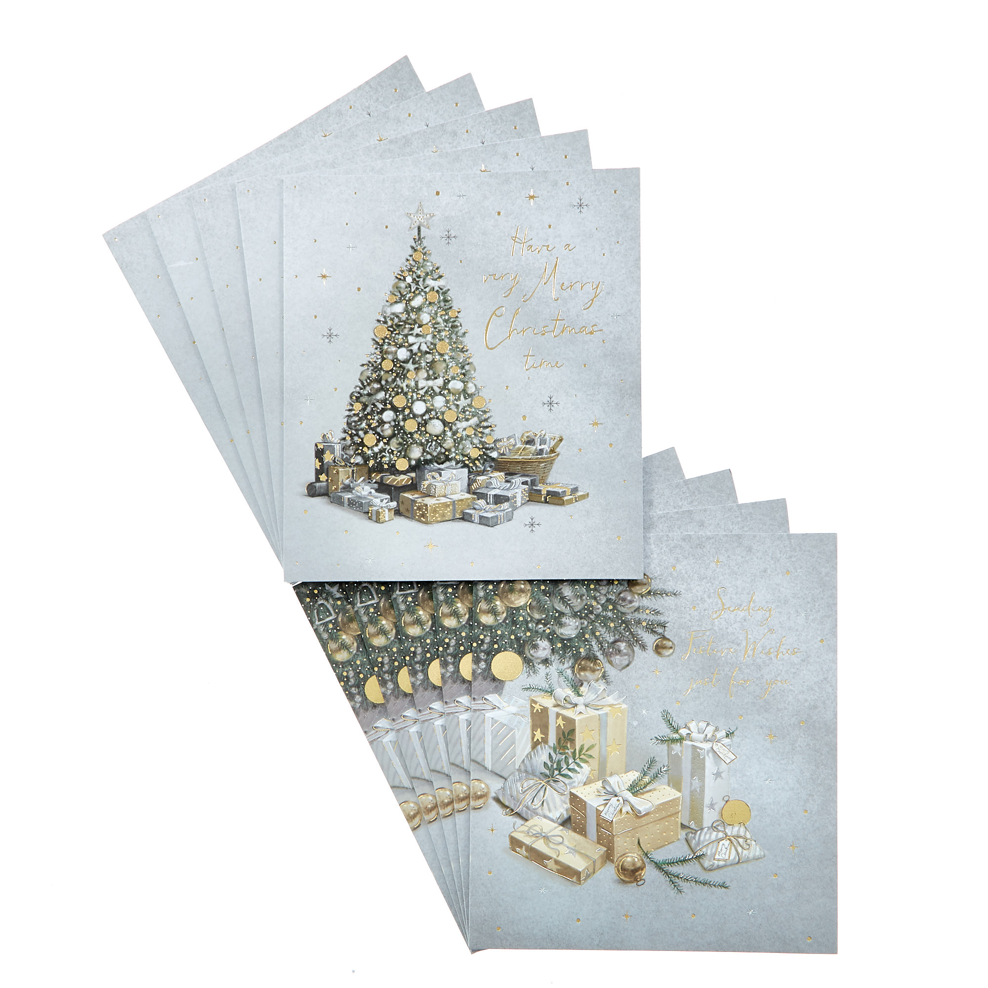 Box of 12 Deluxe Tree Charity Christmas Cards - 2 Designs