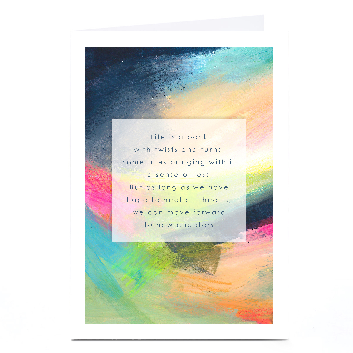 Personalised Thinking of You Card - Life is a Book 