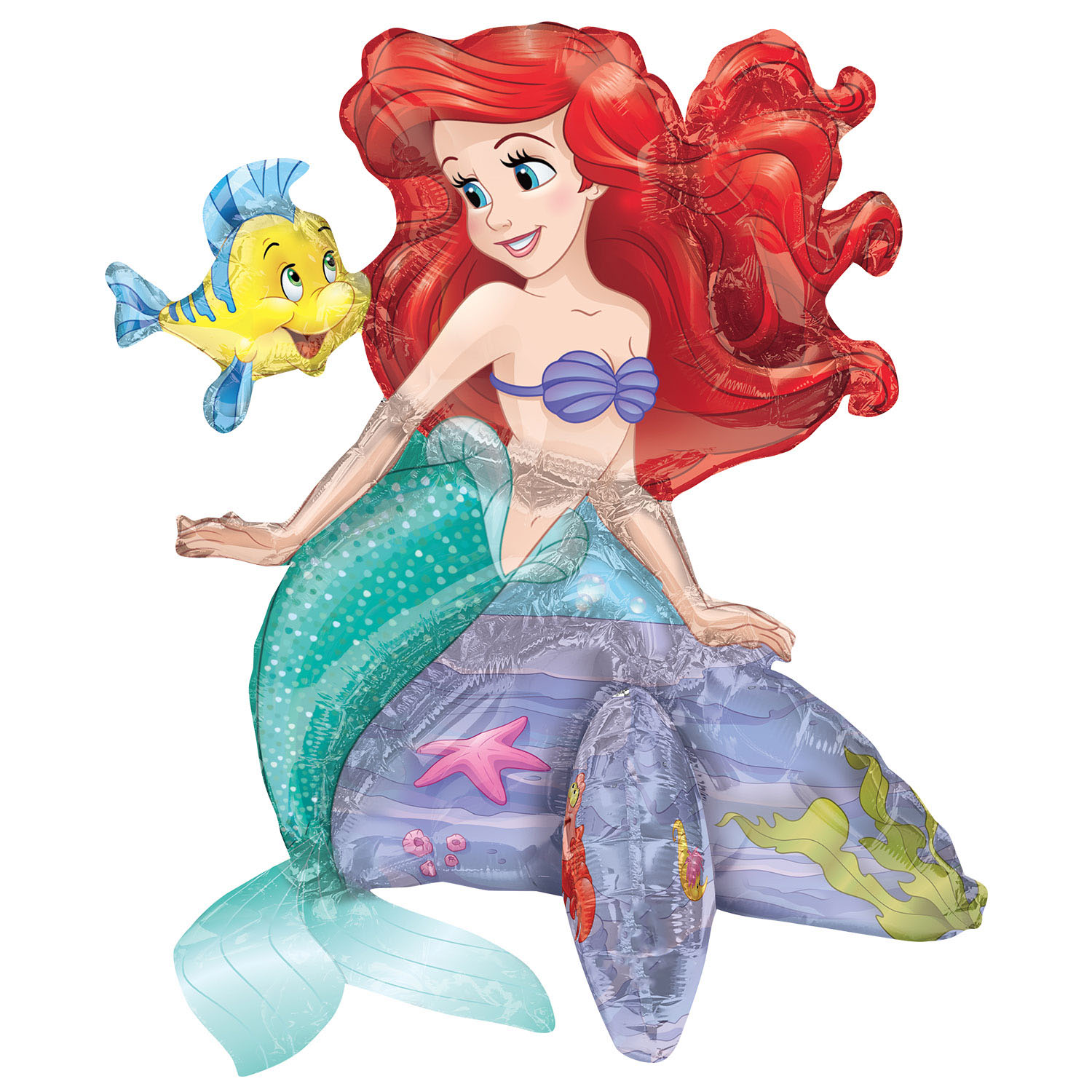 20-Inch Ariel The Little Mermaid Sitter Foil Balloon