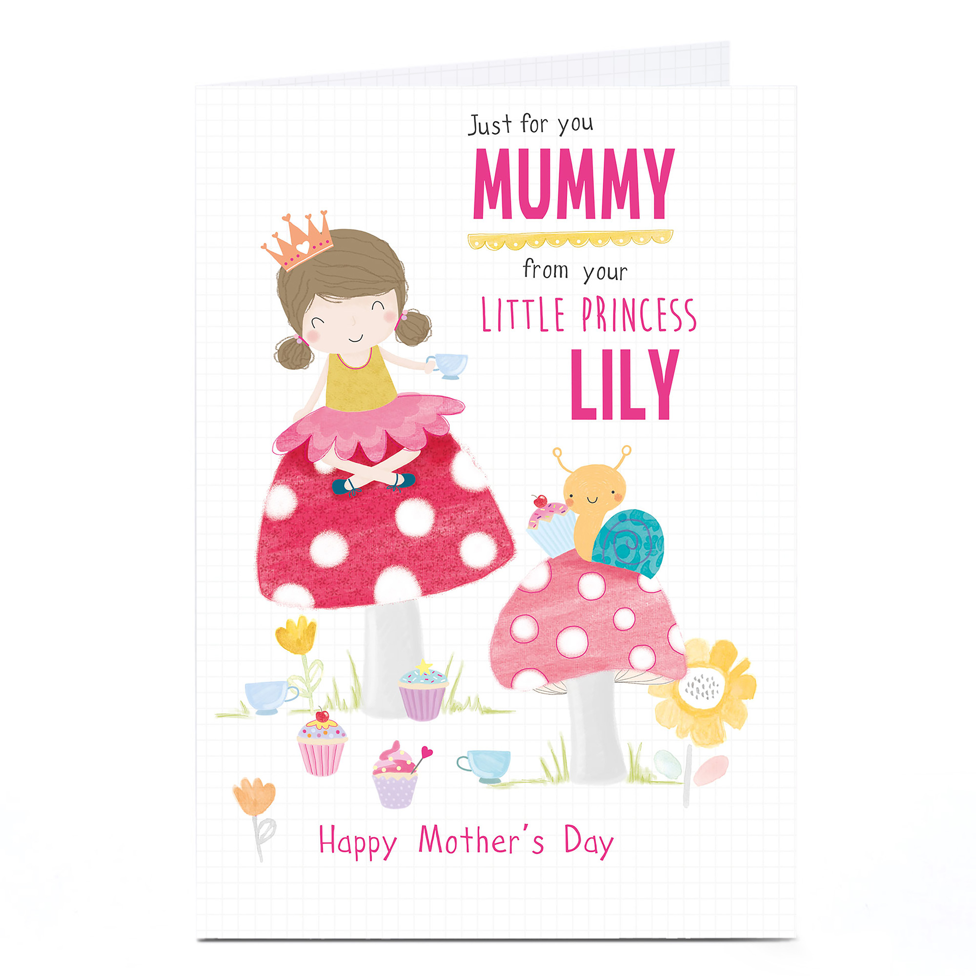 Personalised Mother's Day Card - From Your Little Princess