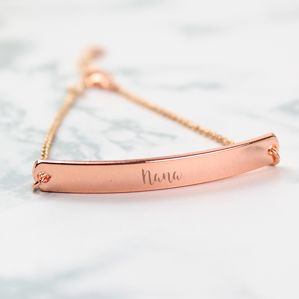 Personalised Rose Gold ID Bracelet - Mother's Day