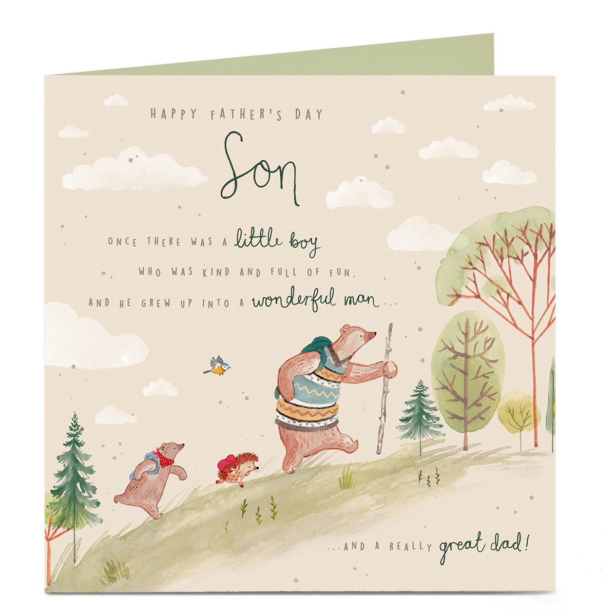 Personalised Father's Day Card - Son & Great Dad
