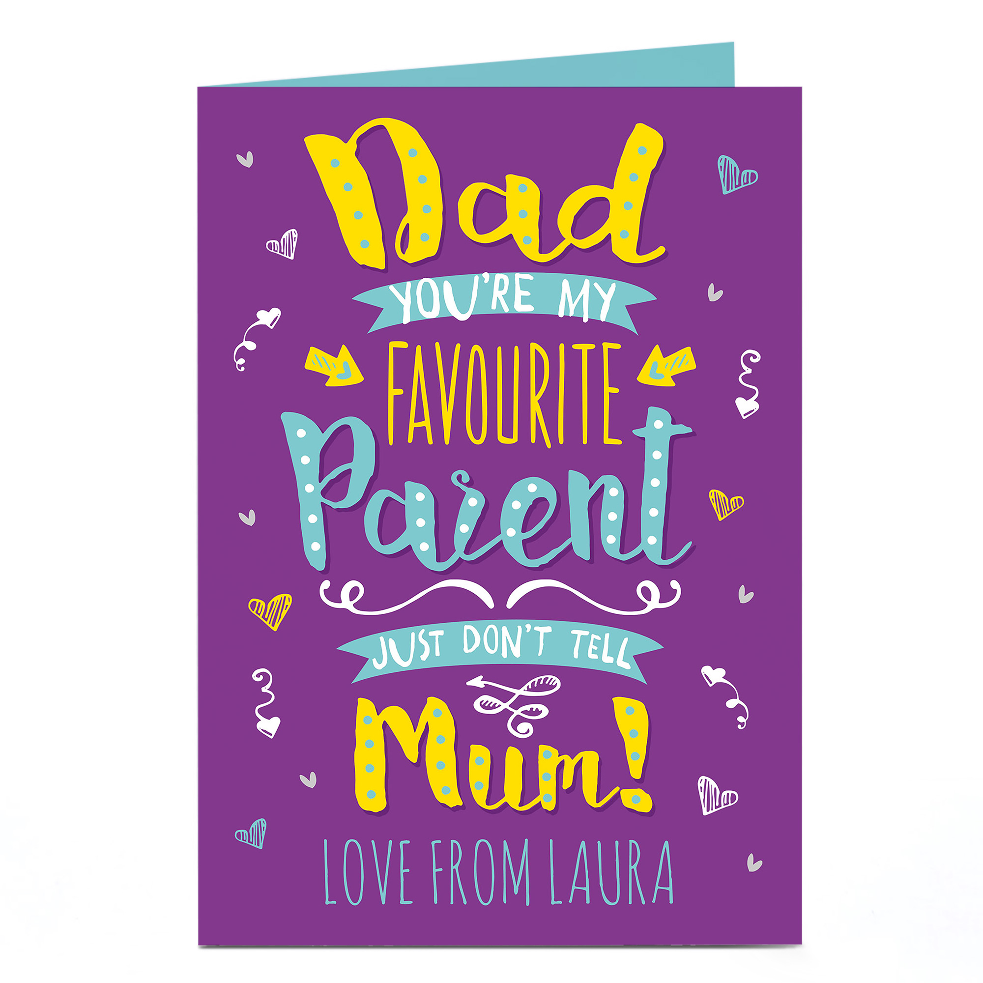 Personalised Card - Dad's My Favourite