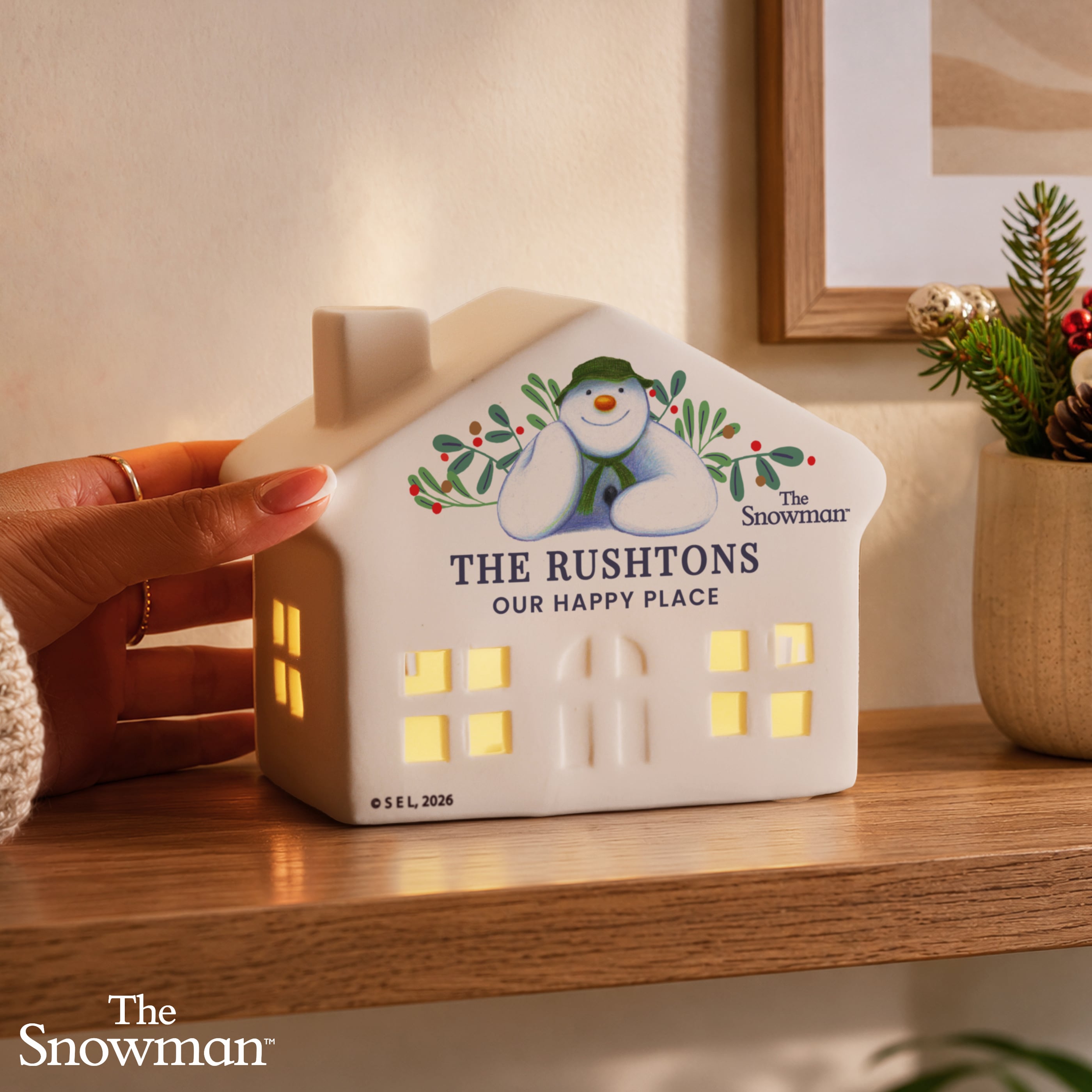 Personalised The Snowman Countdown to Christmas LED House