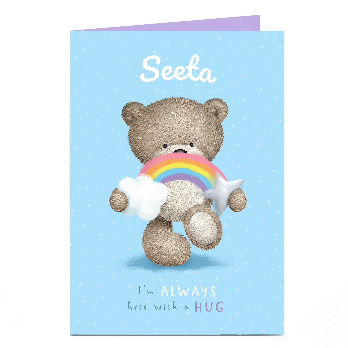 Personalised Hugs Bear Card - I'm Always Here