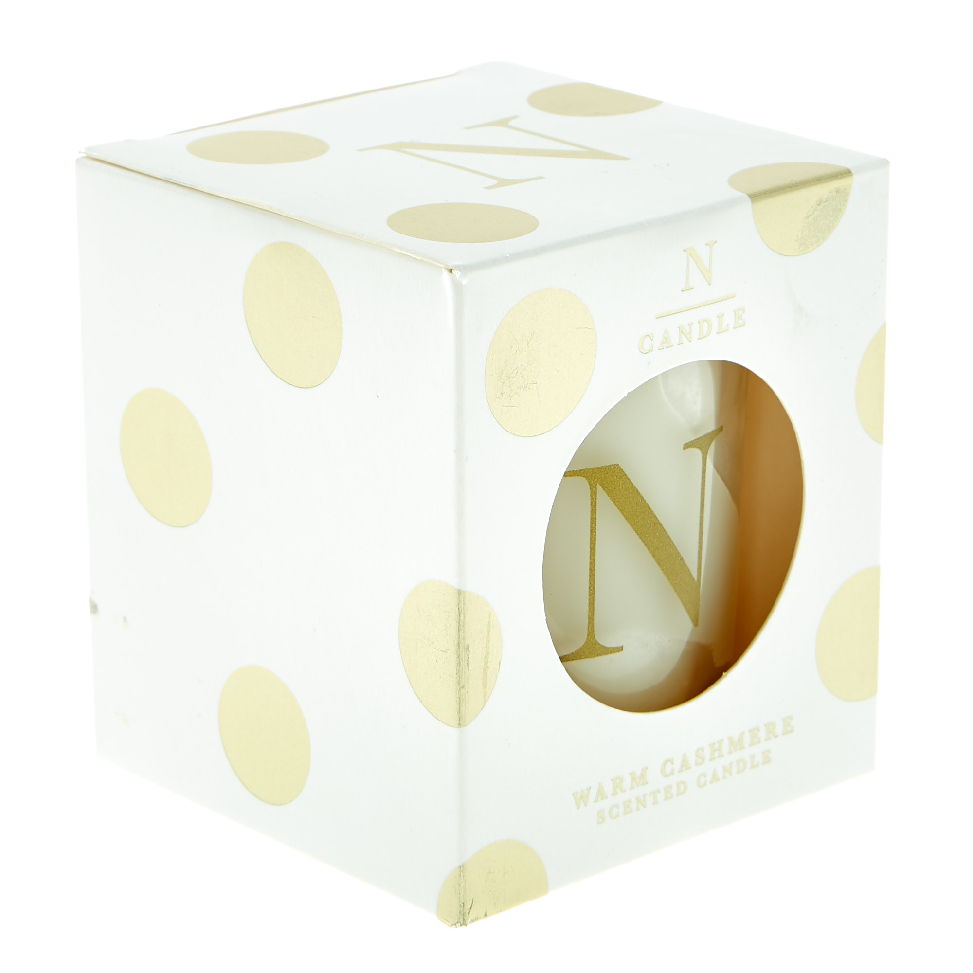 Letter N Warm Cashmere Scented Candle