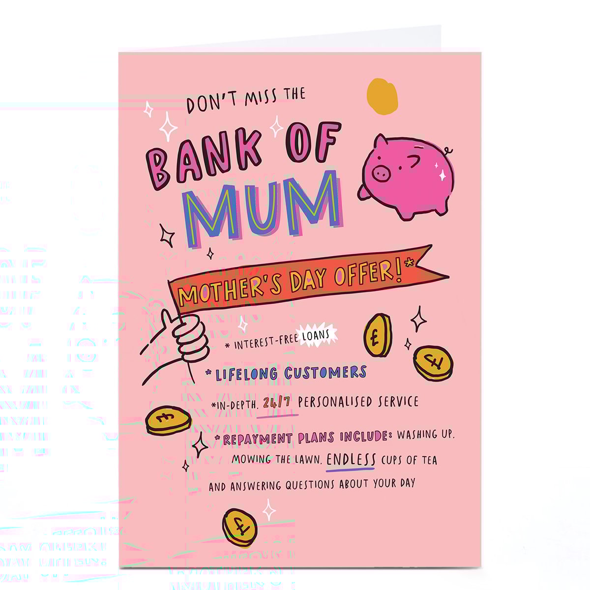 Mother's Day Card - Bank Of Mum