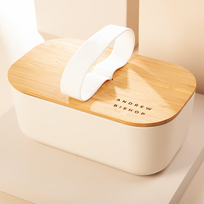 Engraved Bamboo Lunchbox - Name