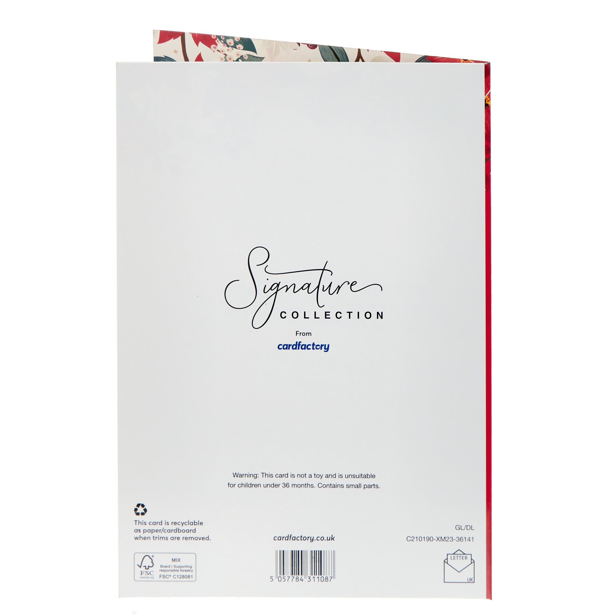 Special Couple Heart Floral Christmas Card