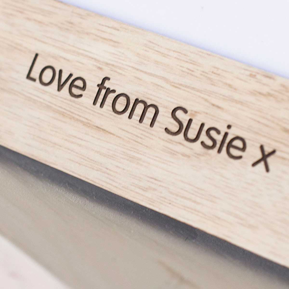 Personalised Engraved Wooden Photo Frame - 1st Father's Day