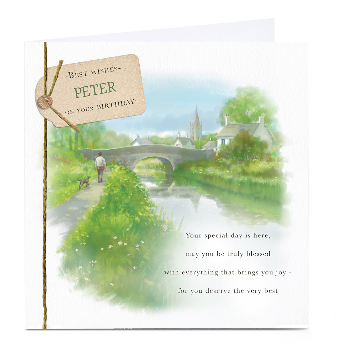 Personalised Birthday Card - Relaxing River Walk
