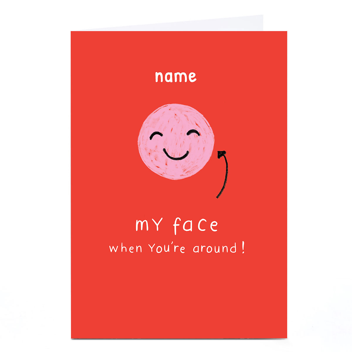 Personalised Bangheads Valentine's Day Card - My Face When You're Around, Any Name