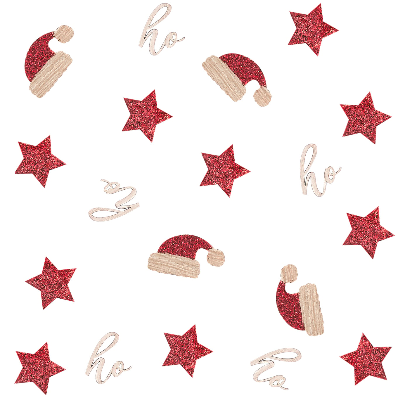 Christmas Mix Wooden Table Confetti 24 Pack