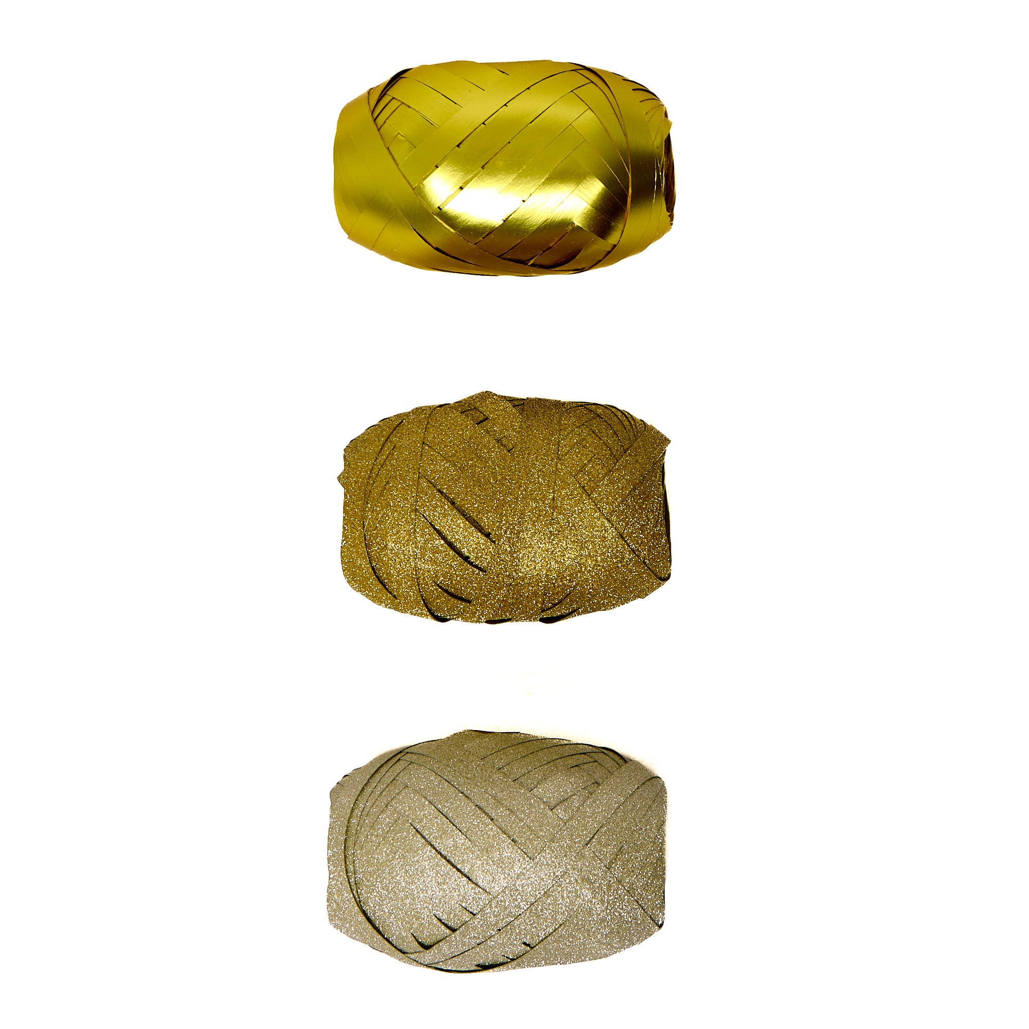 Gold Curling Ribbons - 3 Rolls