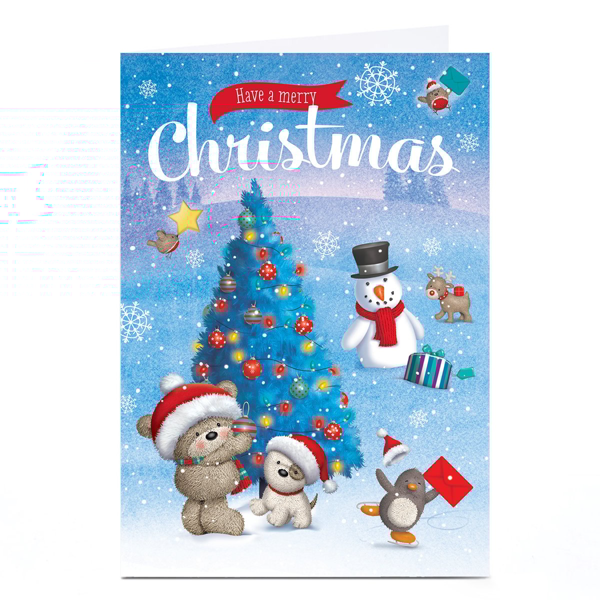 Personalised Christmas Card - HUGS - Have a Merry Christmas