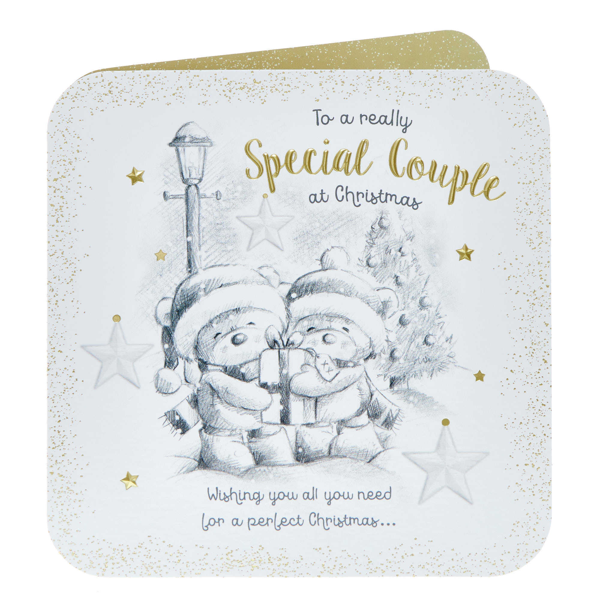 Special Couple Hugs Perfect Christmas Card