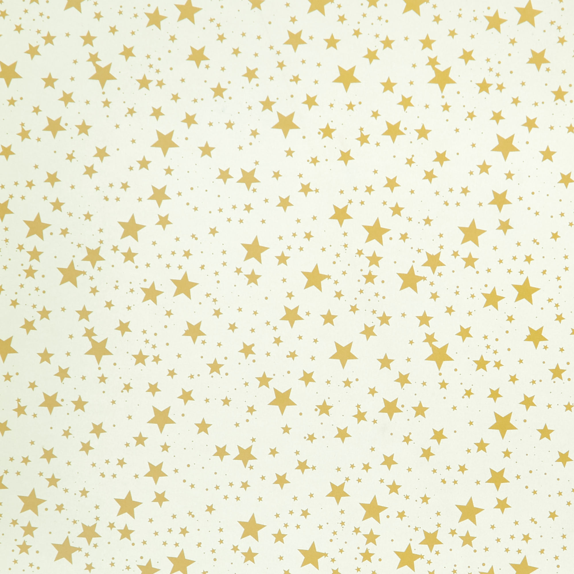 Gold Stars Christmas Wrapping Paper - 10 Sheets