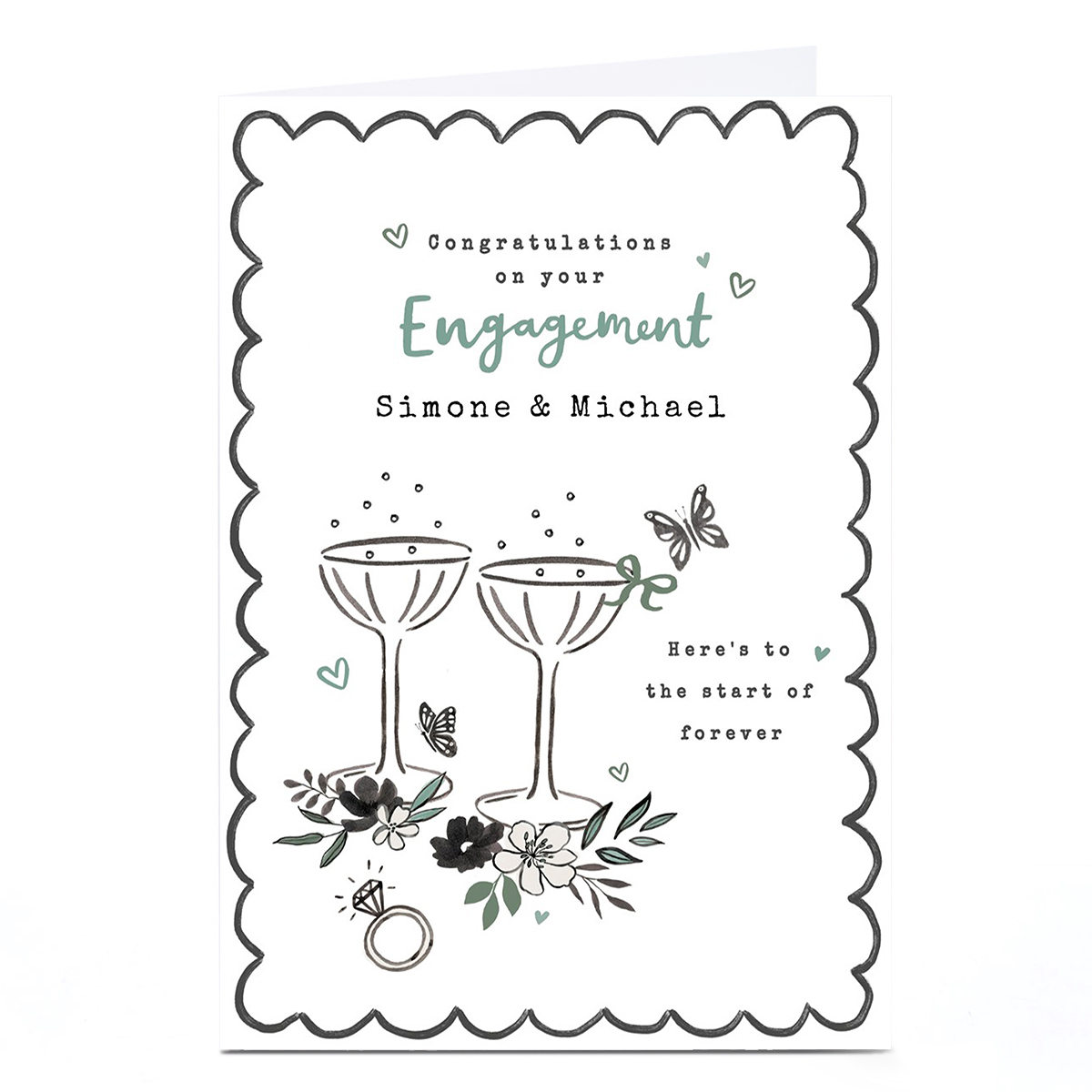 Personalised Engagement Card - Start of Forever