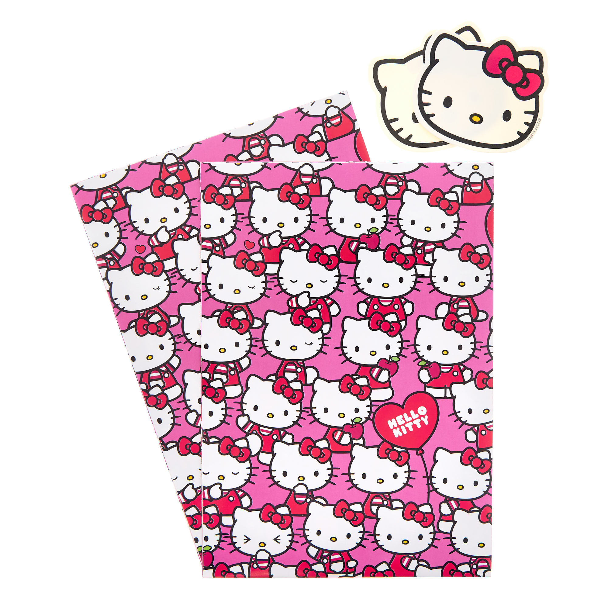 Hello Kitty Wrapping Paper - 2 Sheets & 2 Tags
