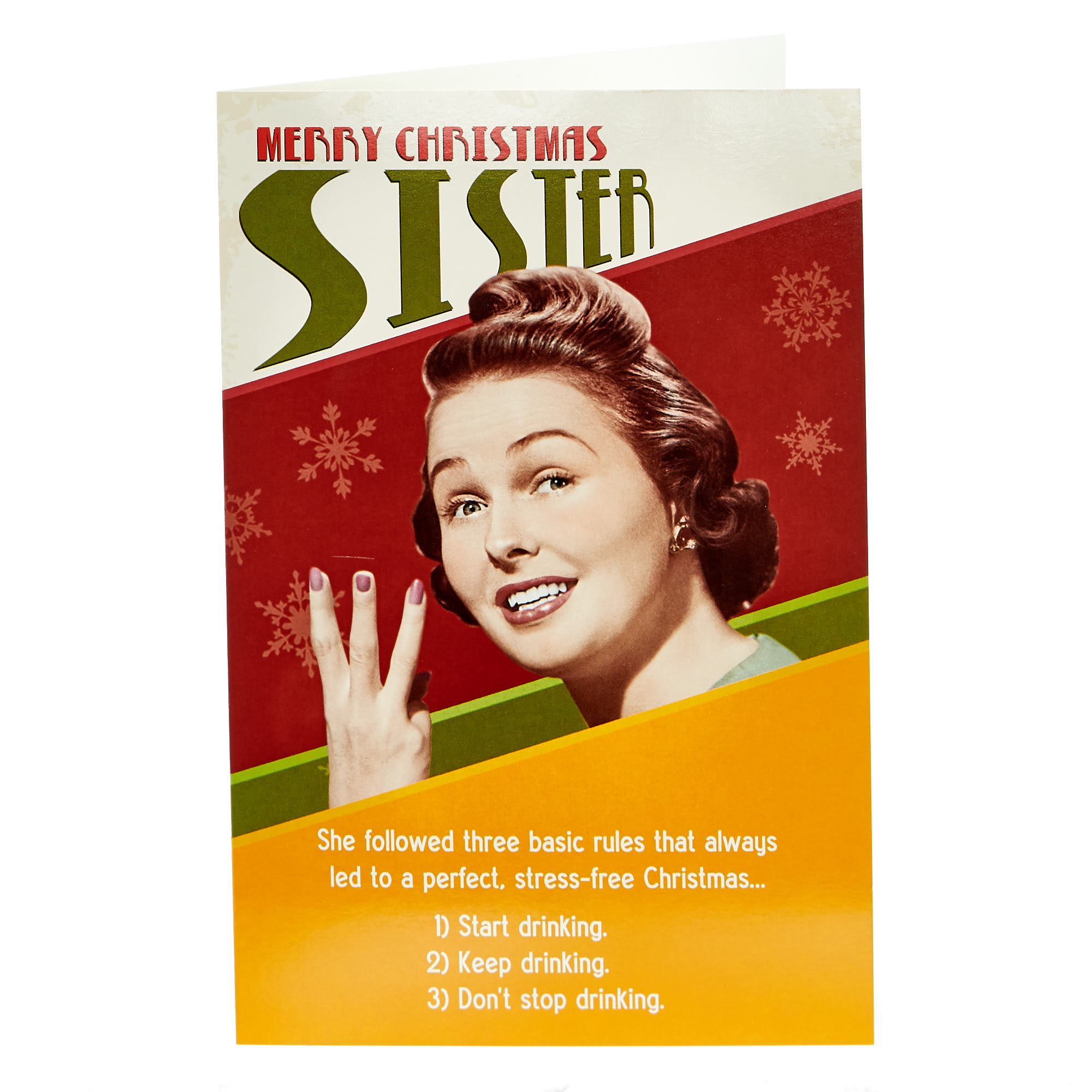 Christmas Card - Sister, Three Basic Rules...