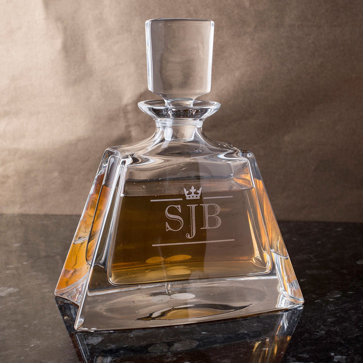 Personalised Lead Crystal Boston Decanter