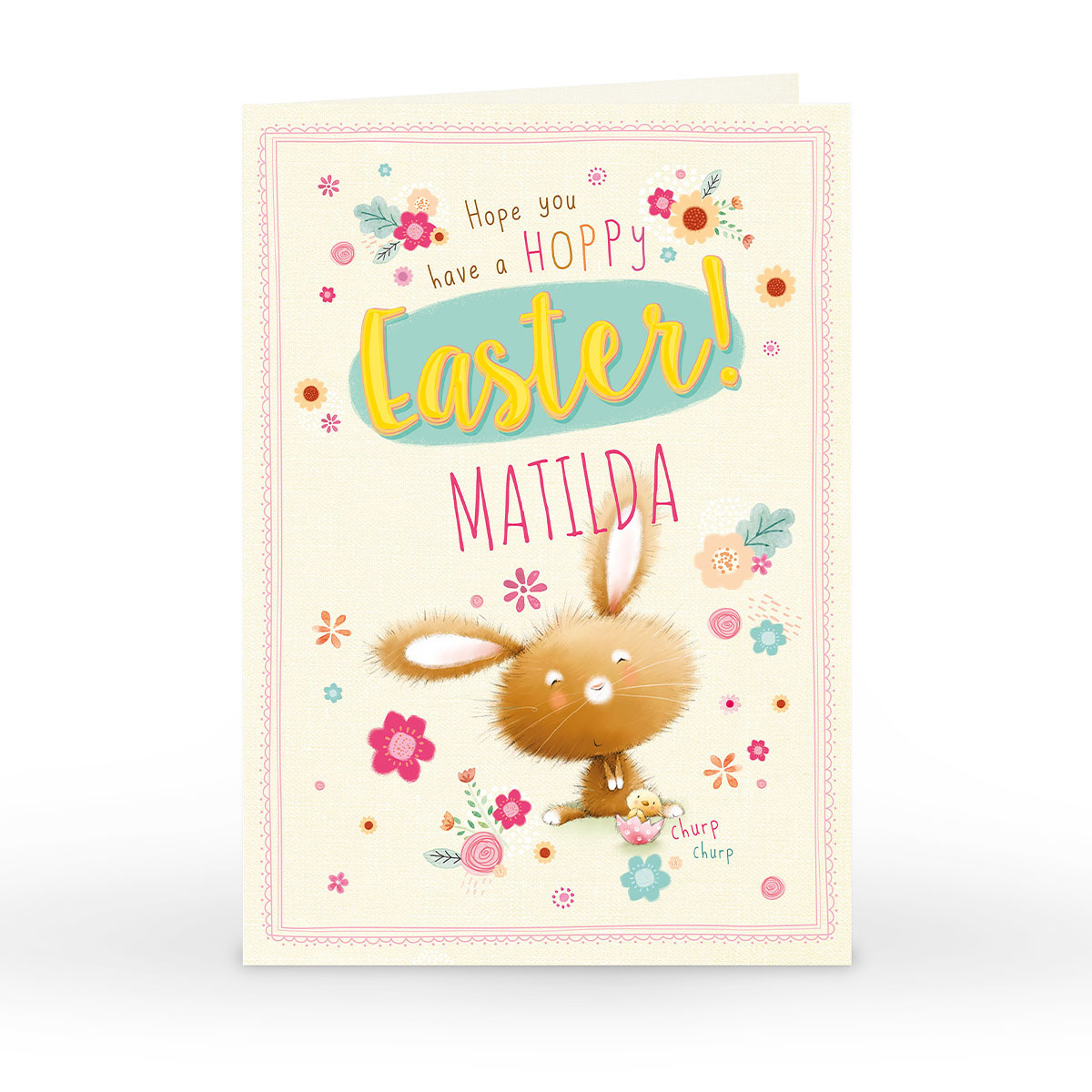 Personalised Easter Card - Have A Hoppy Easter