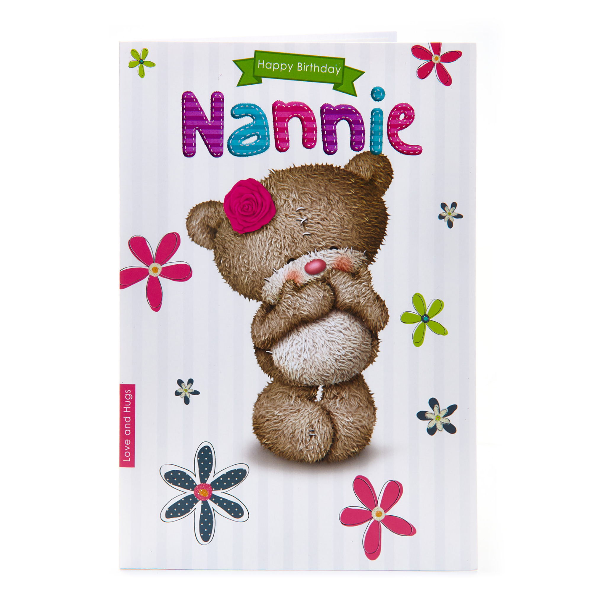 Hugs Bear Birthday Card - Nannie