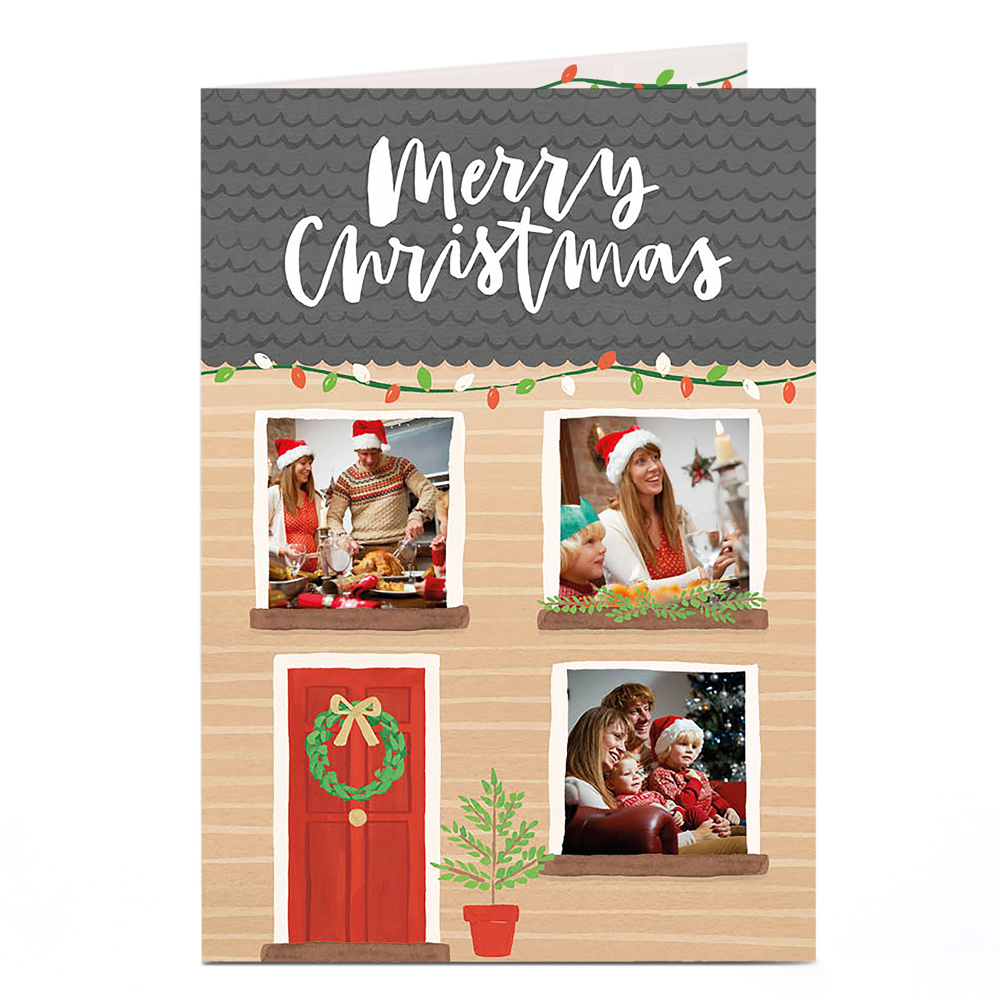Multi Photo Christmas Card - House Front