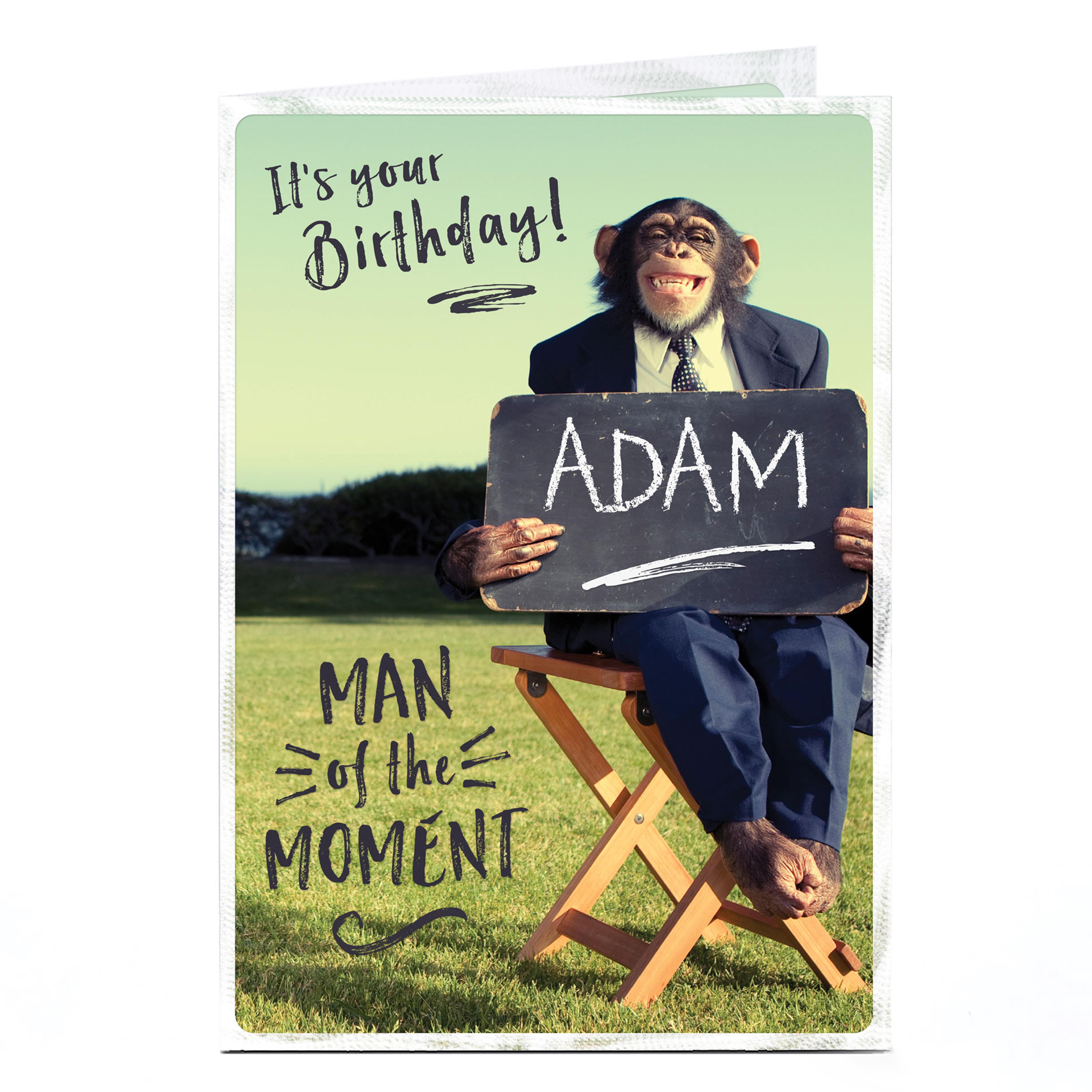Personalised Birthday Card - Man of the Moment, Any Name