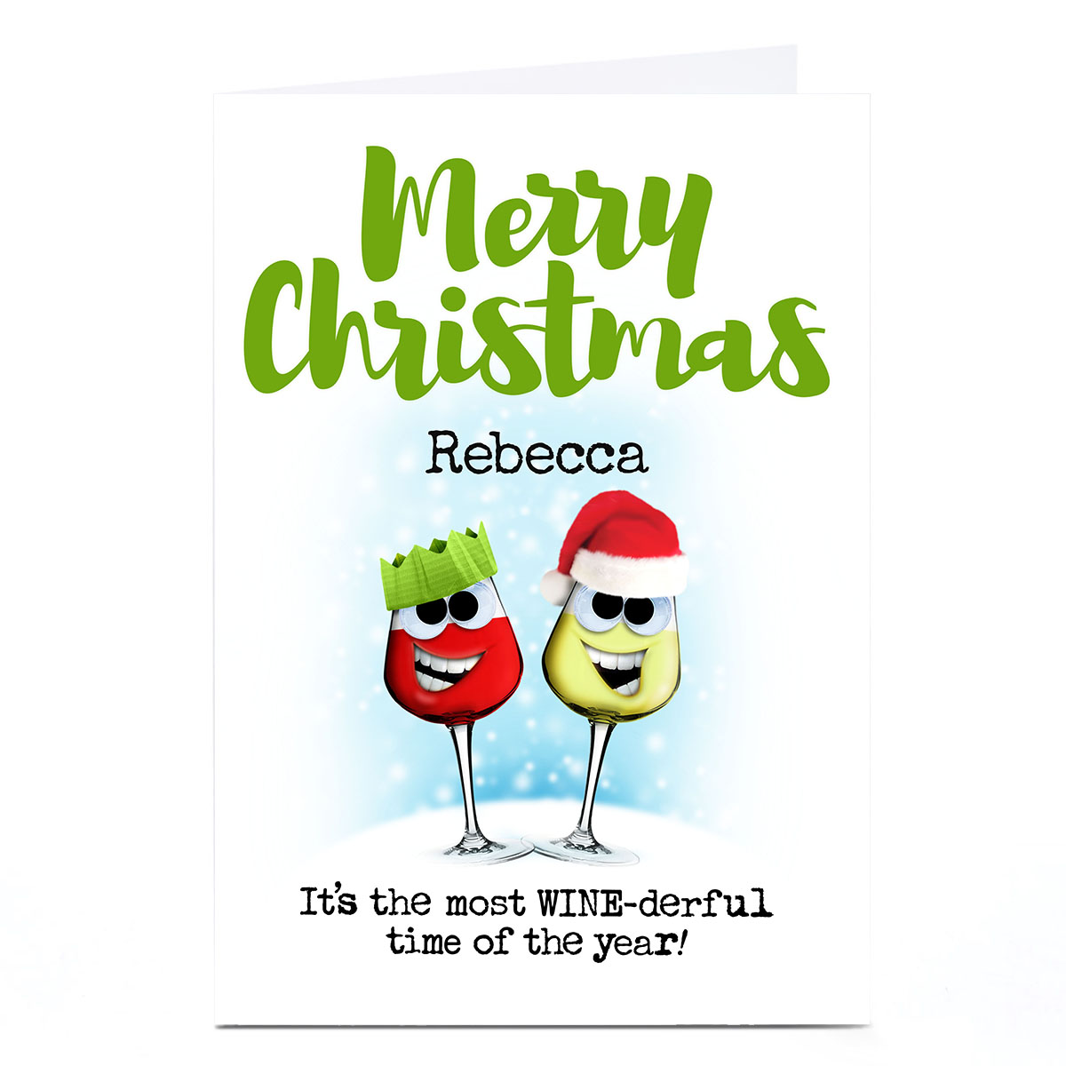 Personalised PG Quips Christmas Card - Wine-derful Time