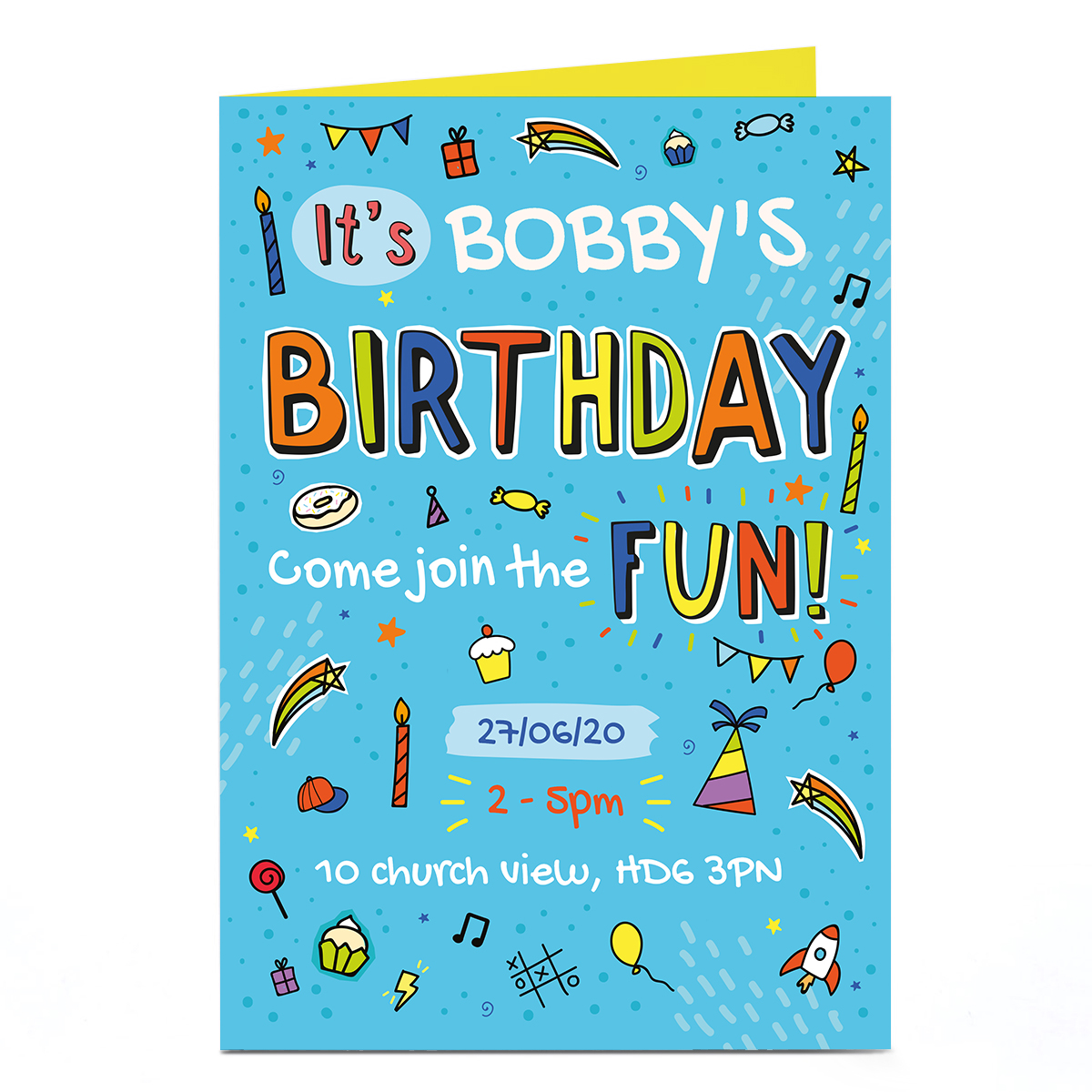 Personalised Birthday Party Invitation - Birthday Fun