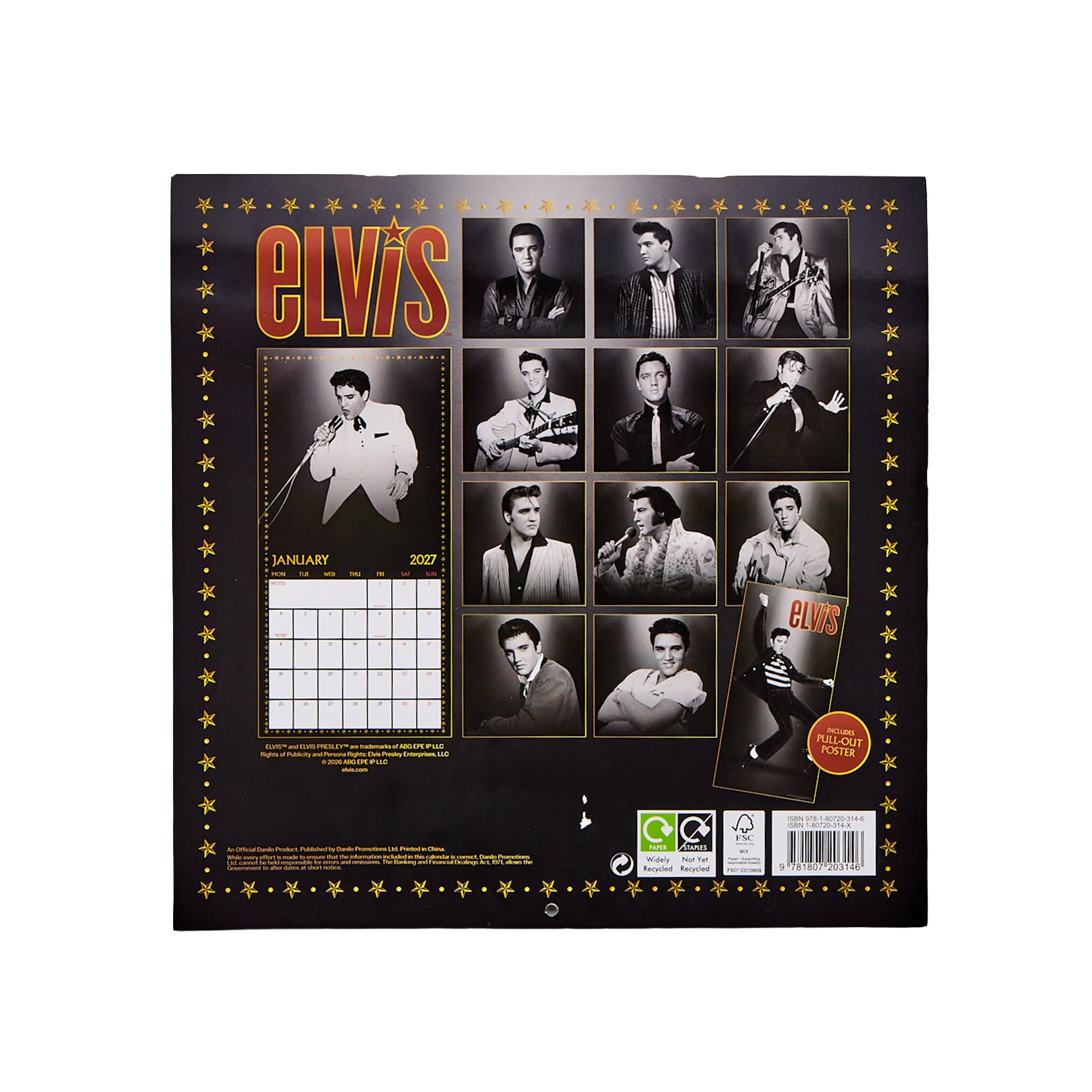 Official Elvis 2027 Square Wall Calendar