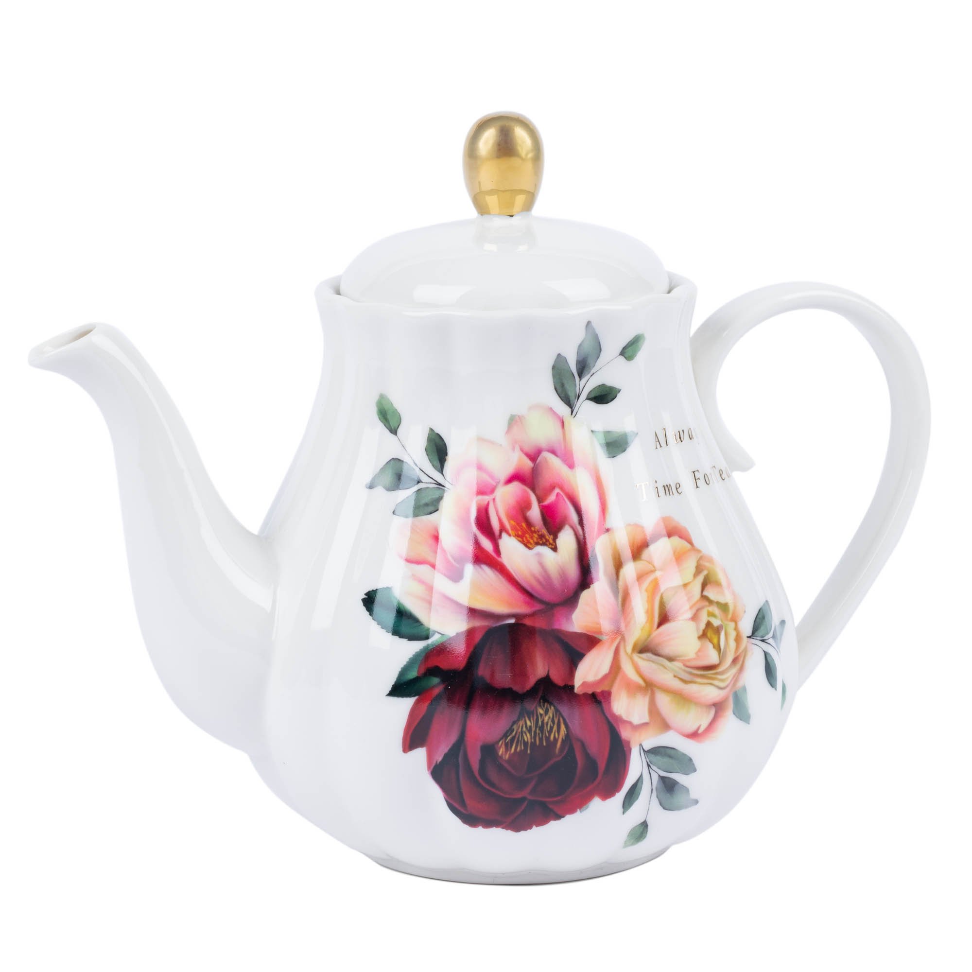 Always Time For Tea Ceramic Teapot 