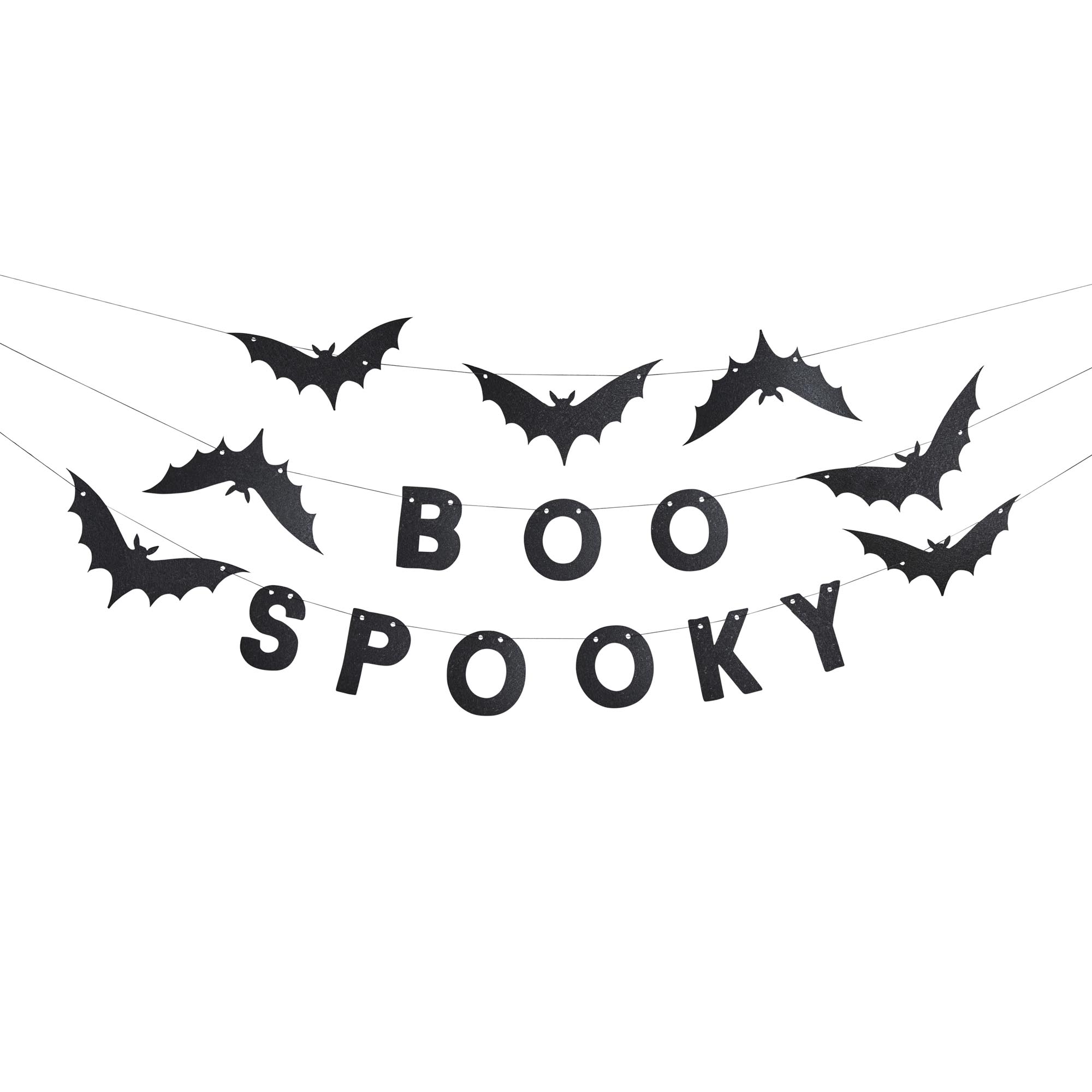 Spooky Boo Bat Felt Garland