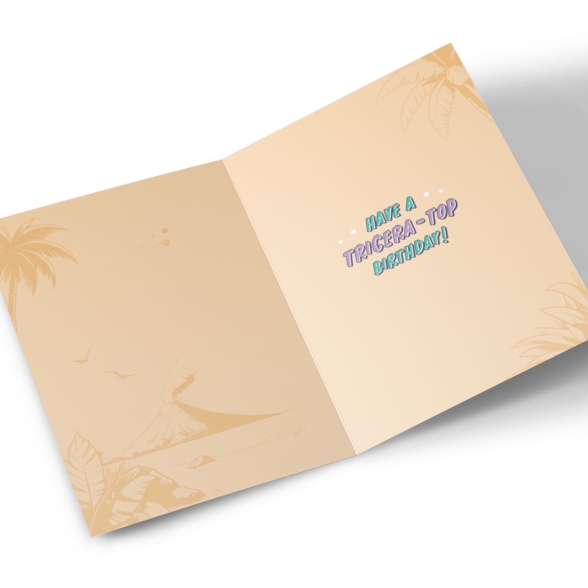 4th Birthday Card - Dinosaur Tricera-Top Birthday