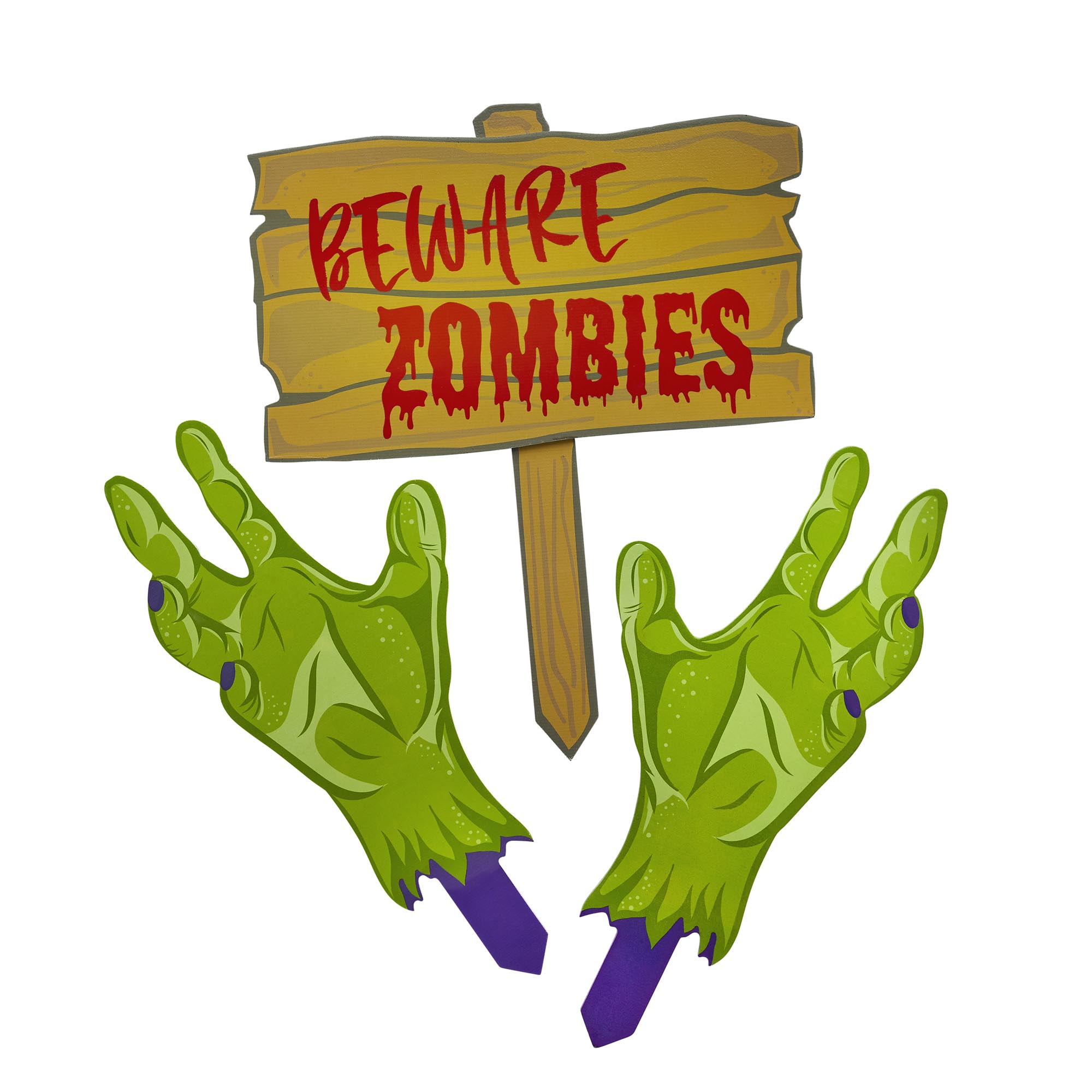 Halloween Zombie Wooden Garden Signs 
