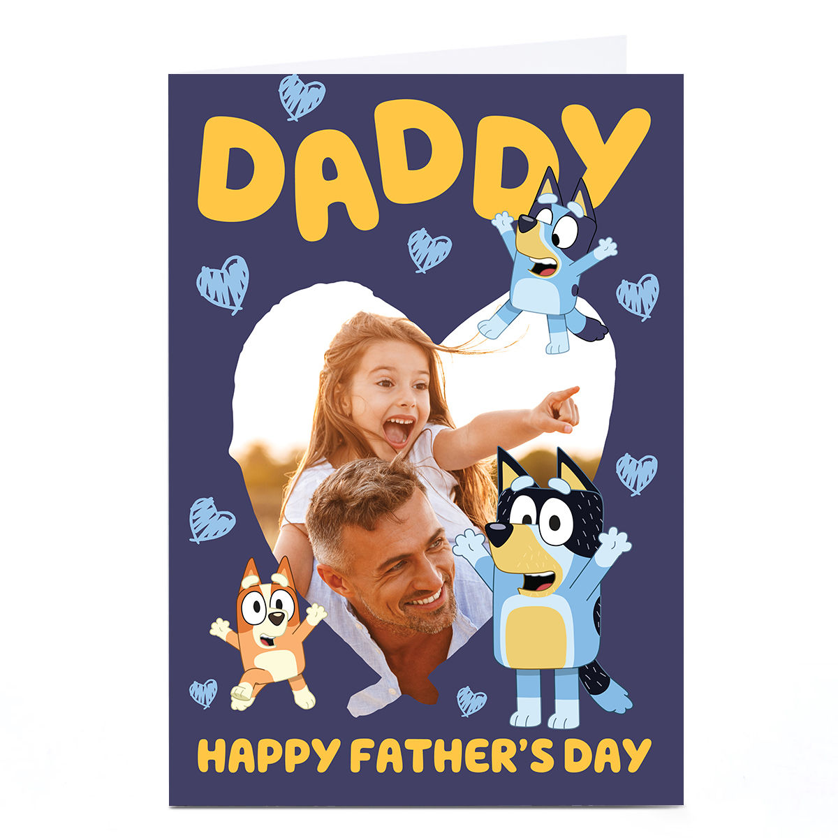Photo Bluey Father's Day Card - Bluey Hearts, Daddy