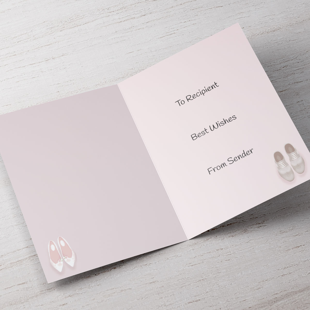 Personalised Wedding Card - Bride & Groom Shoes
