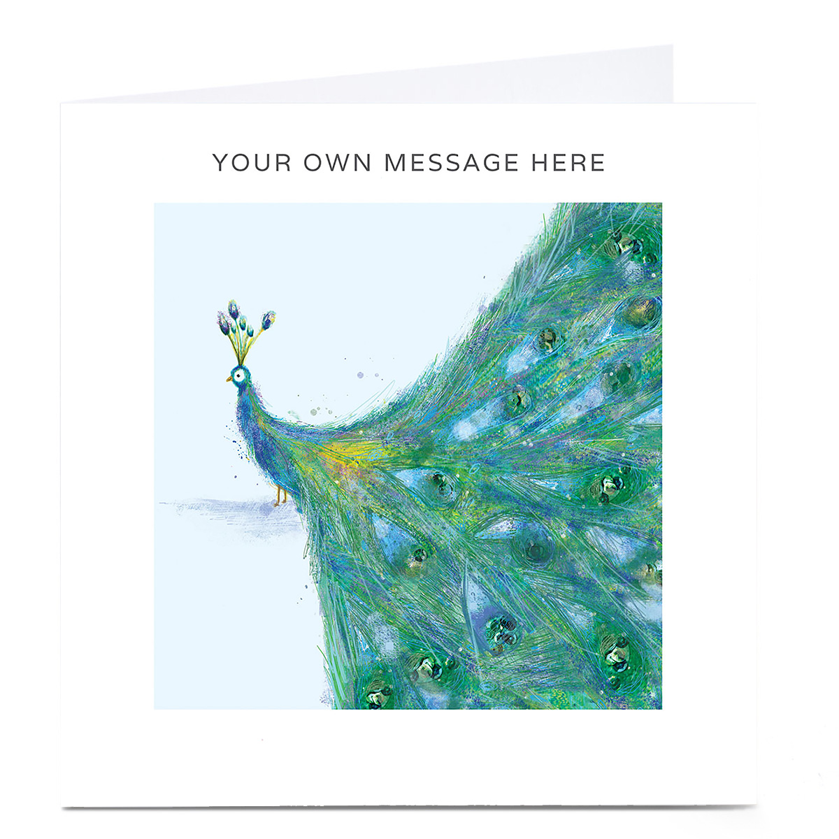 Personalised Card - Peacock
