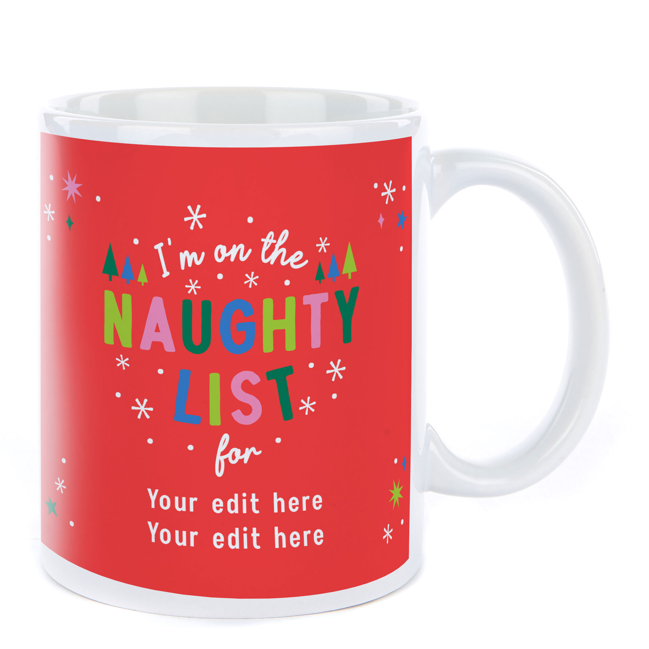 Personalised Christmas Mug - Naughty List