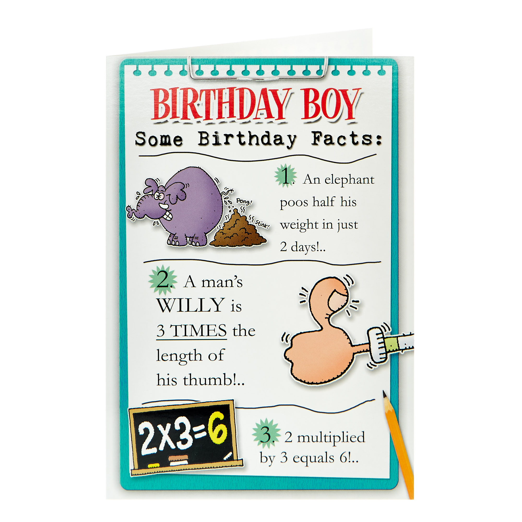 Birthday Card - Birthday Boy Facts