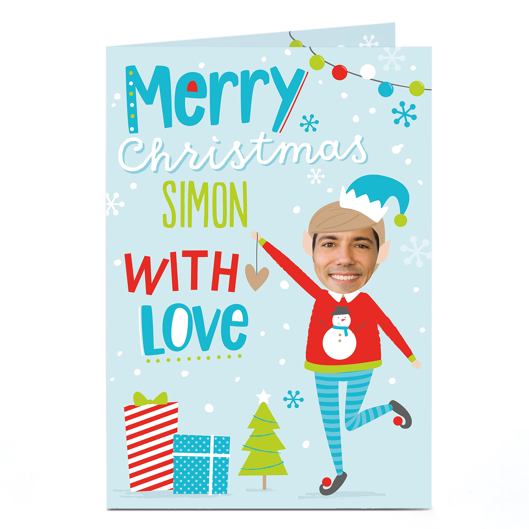 Photo Christmas Card - Boy Elf