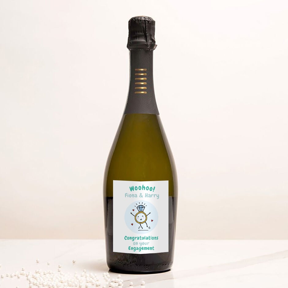 Personalised Engagement Prosecco - Congratulations