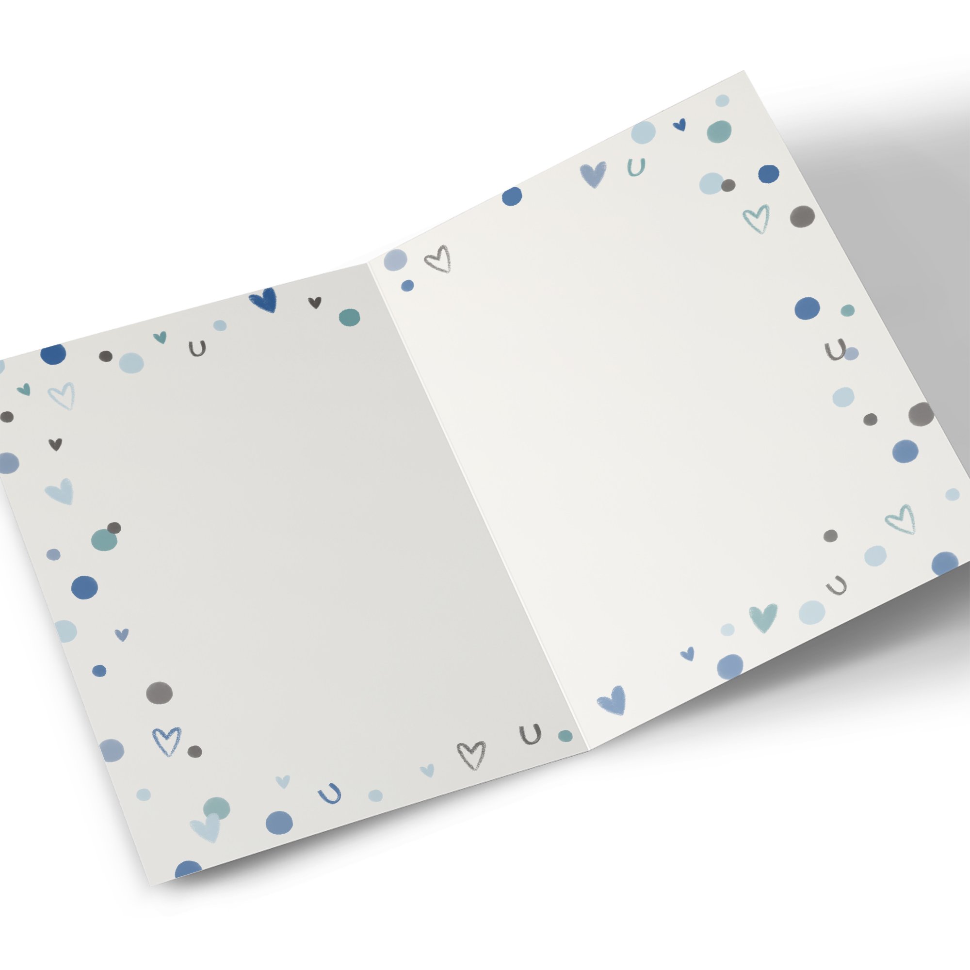 Photo Wedding Card - Hearts and Lucky Horseshoes, Son & Son in Law