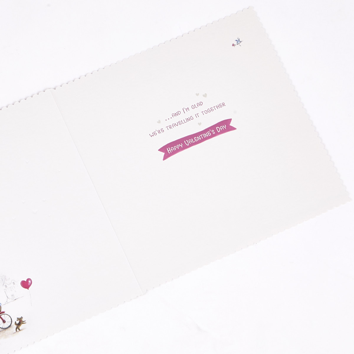 Valentine's Day Card - Platinum Collection Wife Bicycle & Balloons