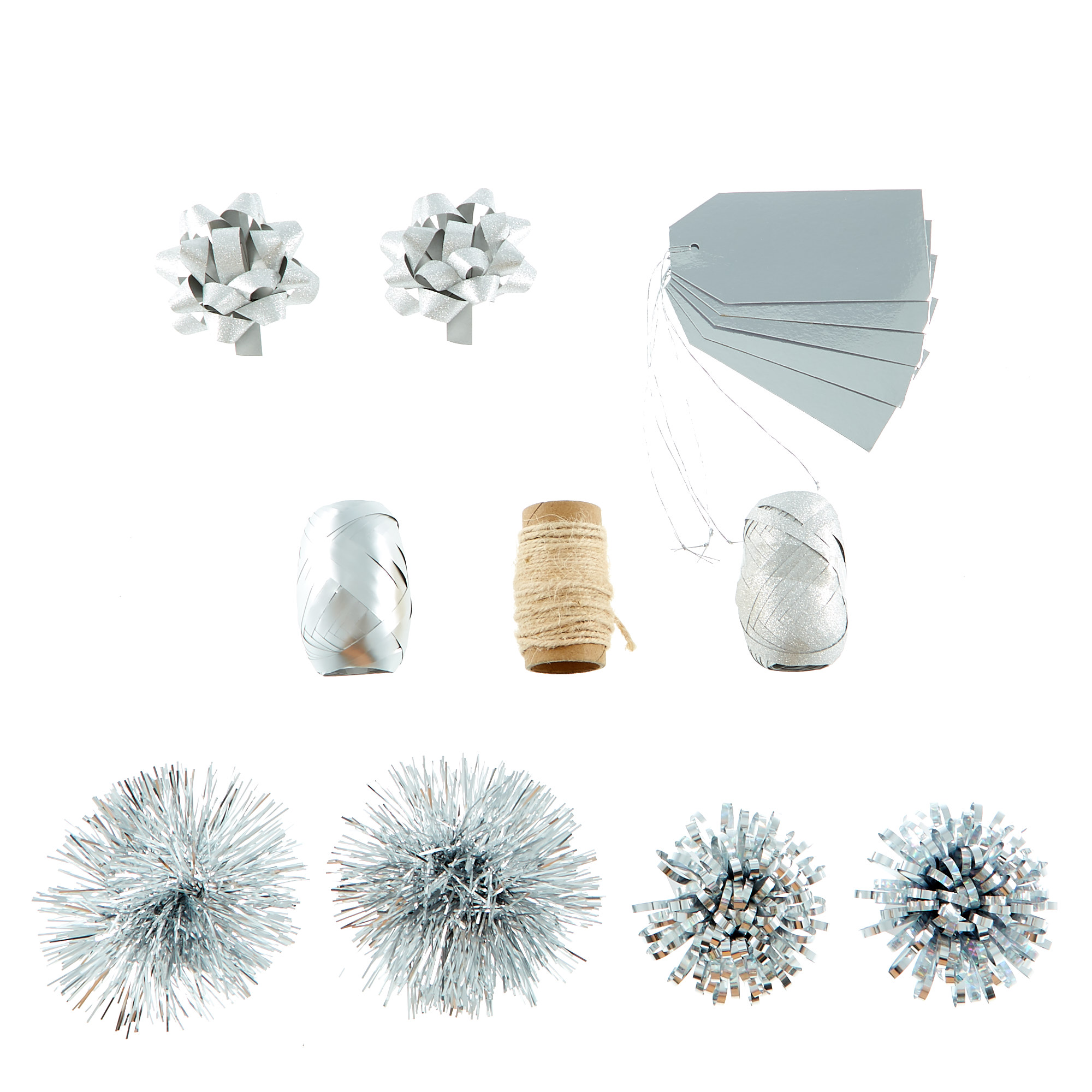 Christmas Wrap Accessory Pack - Silver