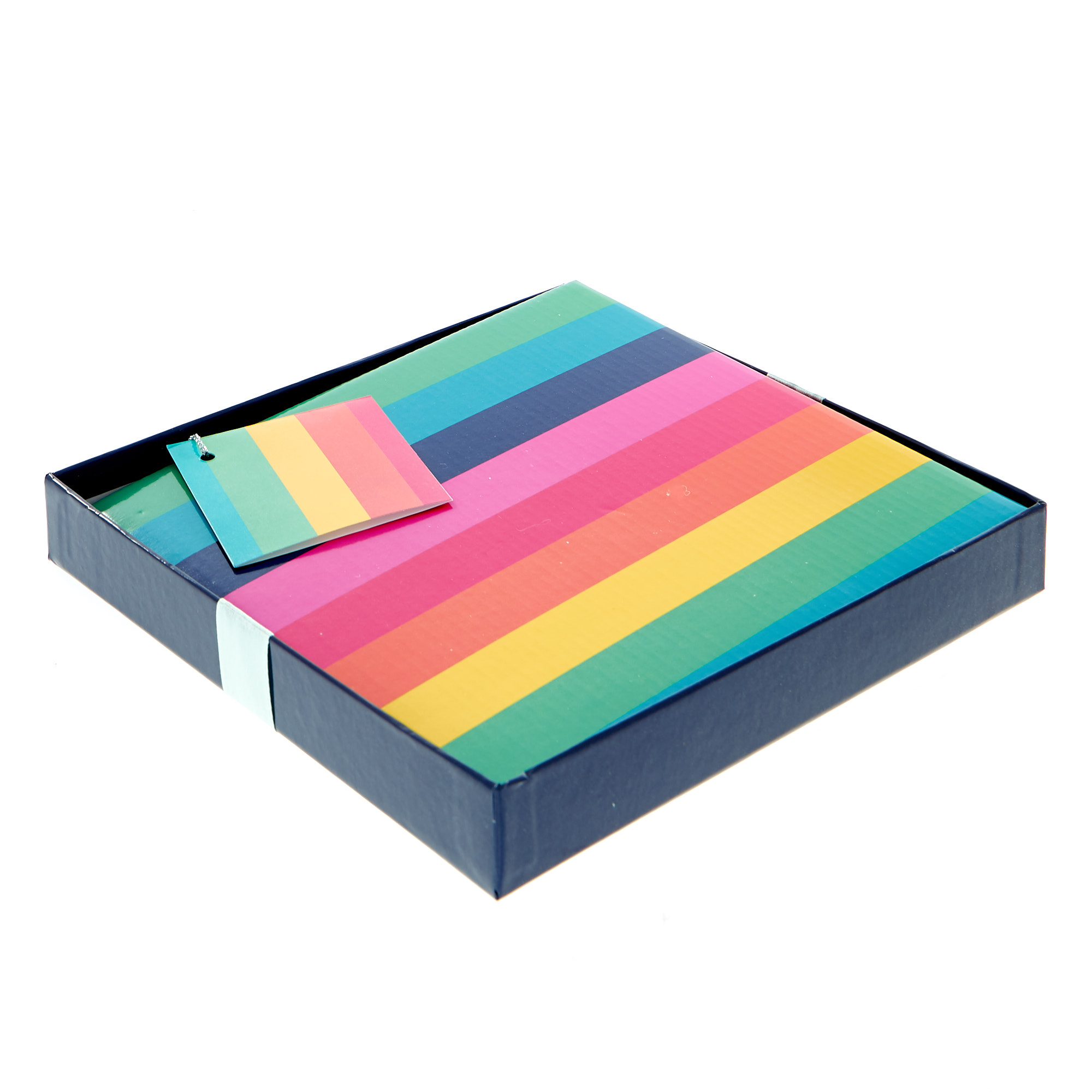 Large Flat-Pack Gift Box - Rainbow Stripes 