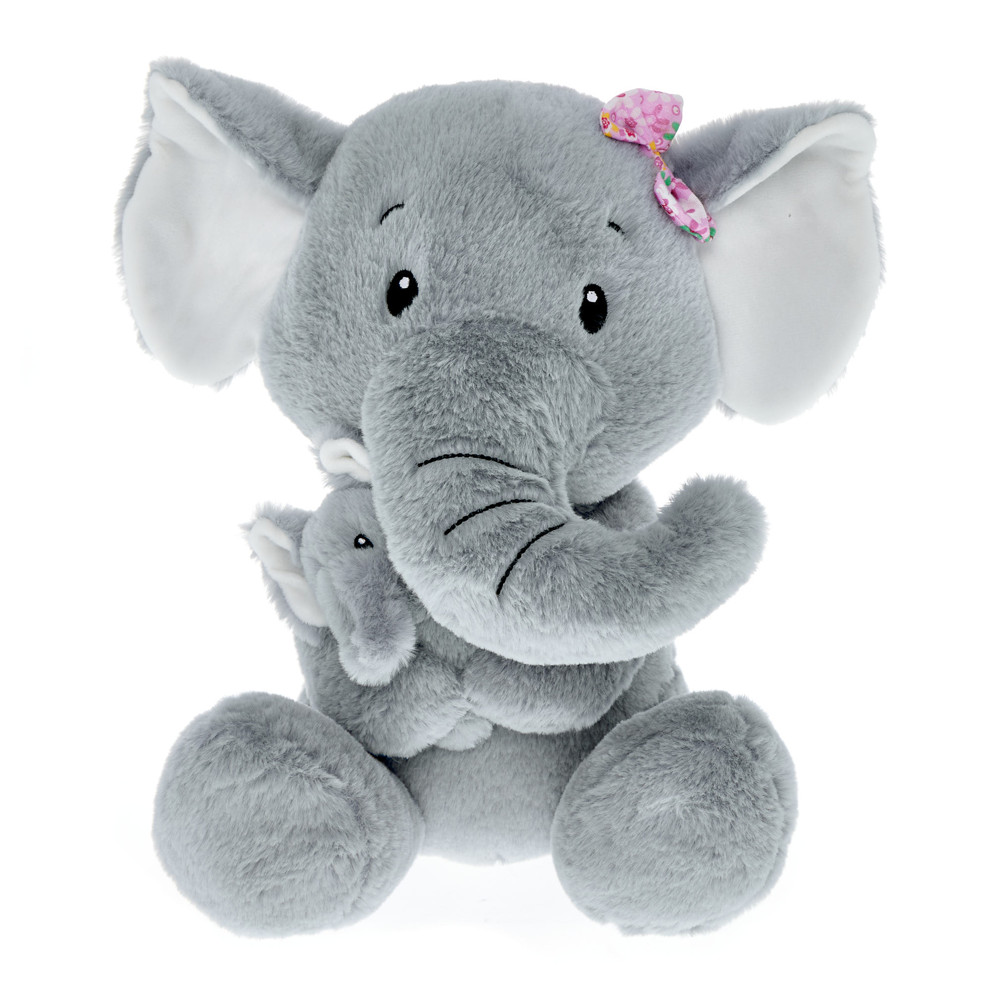 Large Elephant & Baby Soft Toy